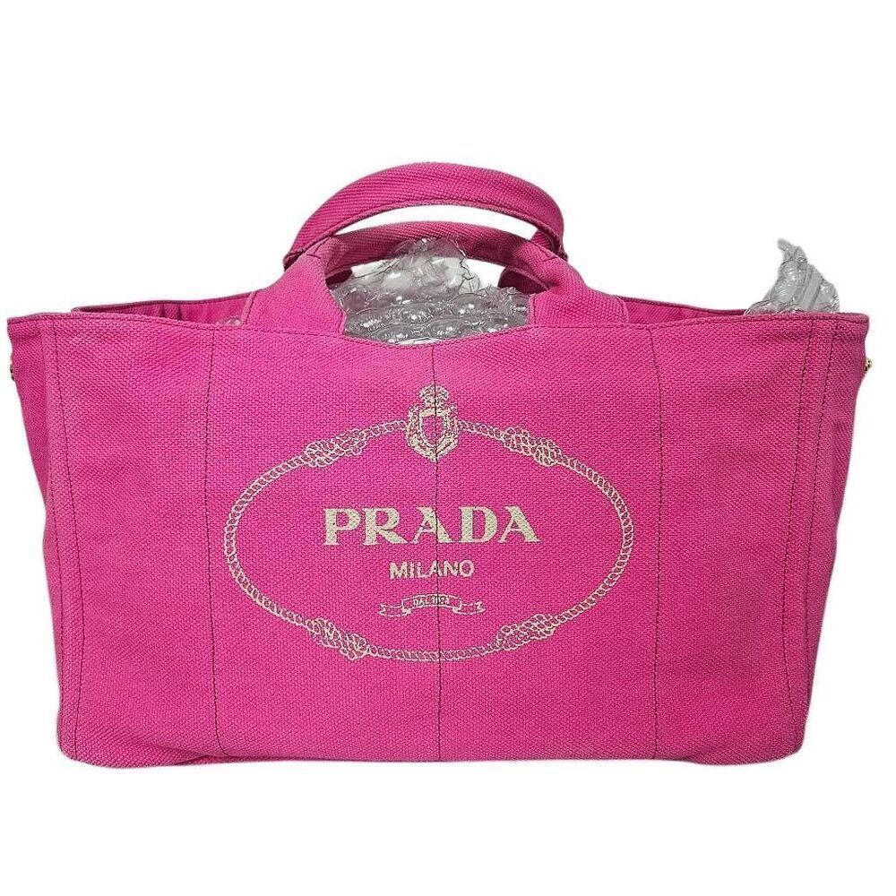 Prada Canapa Large pink tote bag